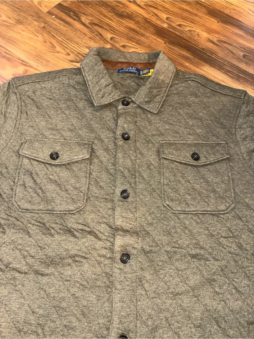Polo Ralph Lauren Olive Heather Quilted Shirt Jacket